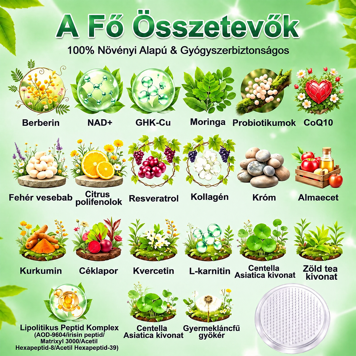 🌿🌿🎁Moringa · Berberine × NAD+ 10-in-1 Advanced Nano GeeLemon® Glumasetide 8az 1-ben Karcsú és EgészségesNano Mikrotűs Tapasz (Napi 1alkalom – látható változásakár 7 nap alatt) ✅ Elhízásra,bőrfeszesítésre,cukorbetegségre, alvásiapnoéra, ízületekre stb