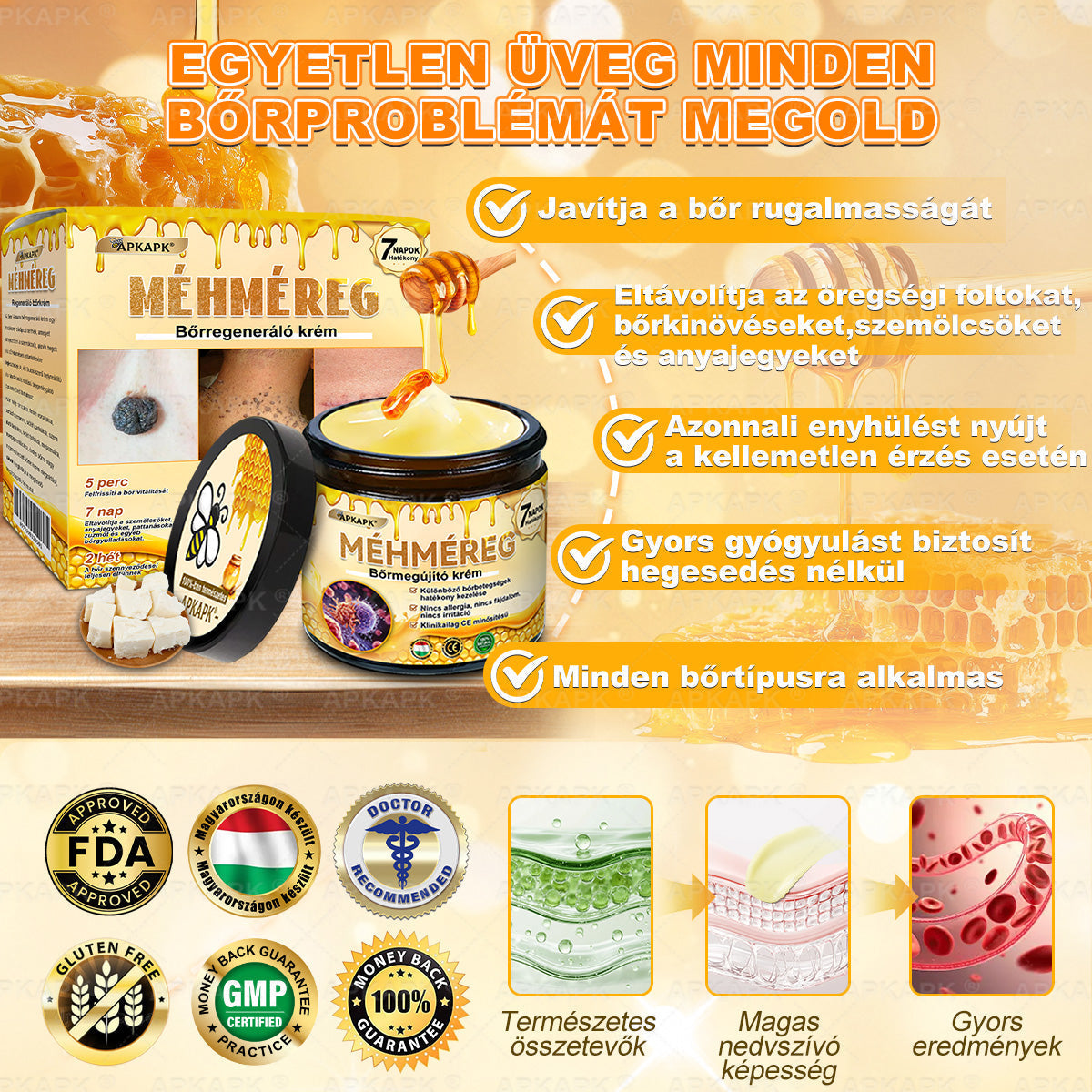 Ajánlott a Semmelweis Kórház által · BENU hivatalos üzlet✨✨ 𝖠𝖯𝖪𝖠𝖯𝖪® méhméreges bőrmegújító krém