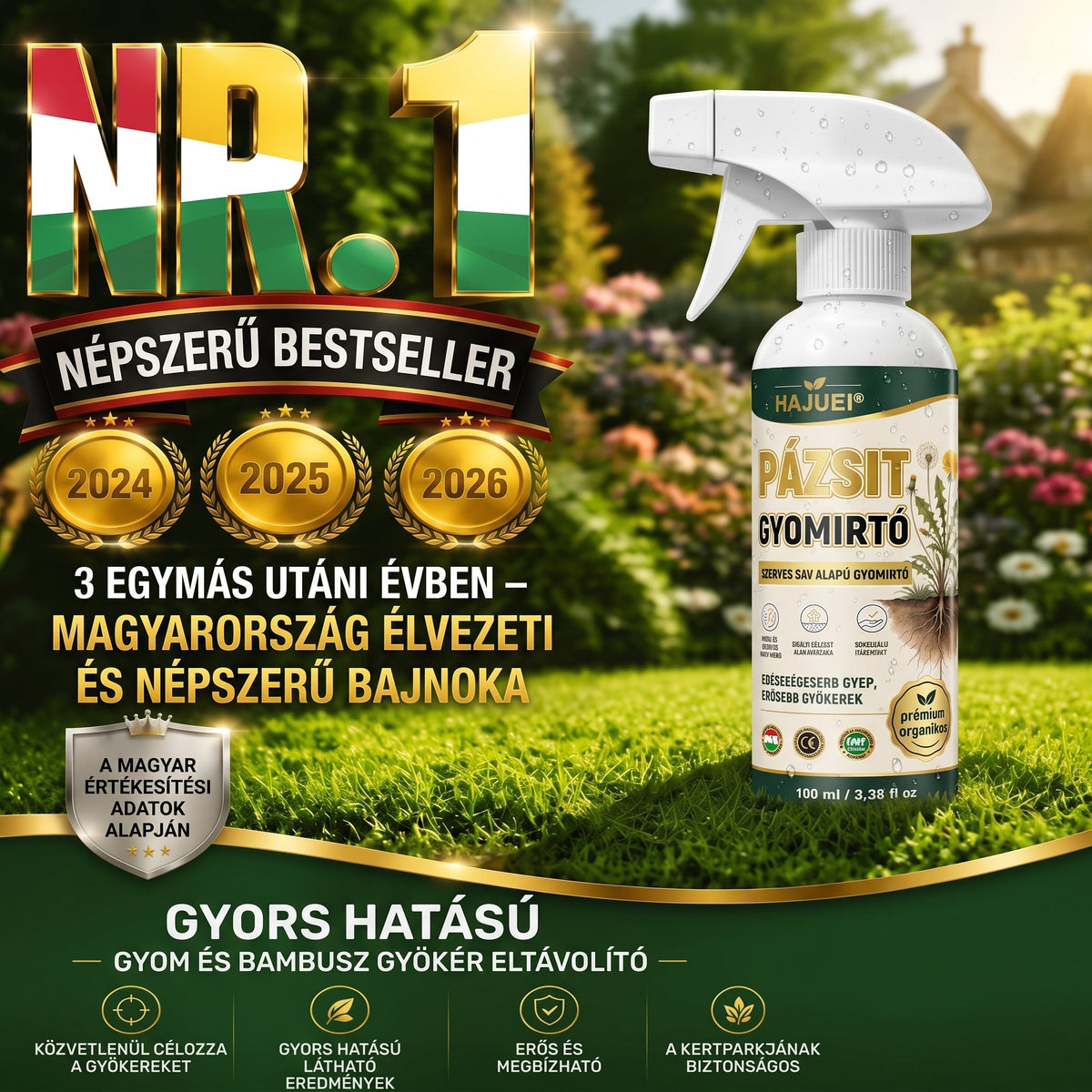 ⚡ [Könnyű és stresszmentes gyomirtás a kertben] Háztartási használatra szánt gyomirtó szer