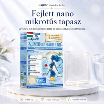 🌿Moringa · Berberine × NAD+ 10-in-1 Advanced Nano HAJUEI® Glumasetide 8az 1-ben Karcsú és EgészségesNano Mikrotűs Tapasz (Napi 1alkalom – látható változásakár 7 nap alatt) ✅ Elhízásra,bőrfeszesítésre,cukorbetegségre, alvásiapnoéra, ízületekre stb
