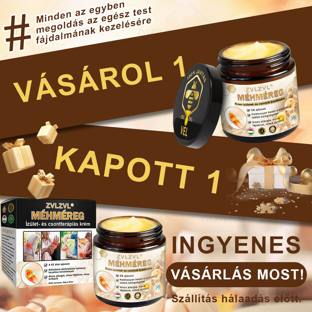 ZVLZVL™ 🐝Méhméreg Azonnali Ultra Erős Fájdalomcsillapító Krém - (Enyhíti a fájdalmat ízületi gyulladás, izomfájdalom, hátfájás, térdek, hát, vállak, csípők, csuklók, kezek esetén)