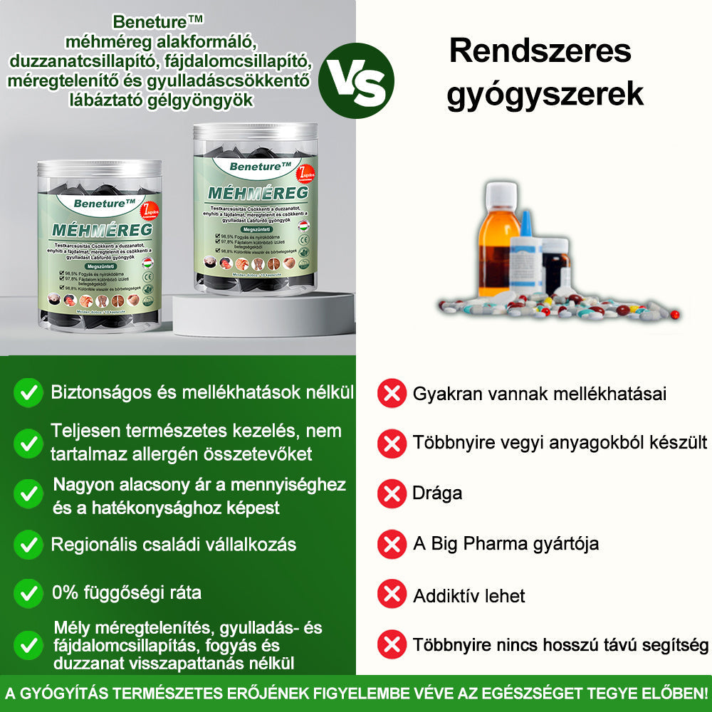 𝐁𝐞𝐧𝐞𝐭𝐮𝐫𝐞™ Méhméreg karcsúsító nyirokcsomó méregtelenítő gyulladáscsökkentő fájdalomcsillapító lábáztató gyöngyök - Mayo Clinic Recommended (több mint 2 millió fogyasztó bízik benne világszerte)