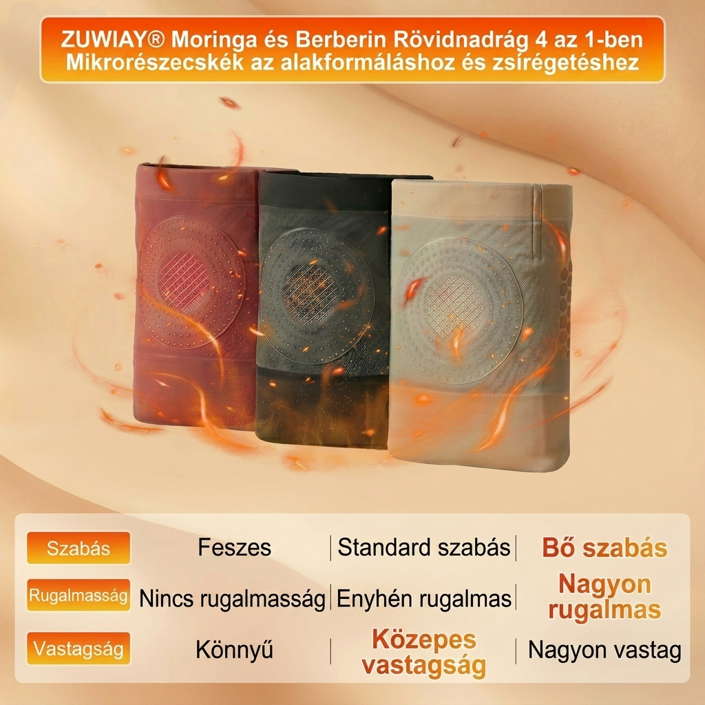 🔥🔥Hivatalos Márkabolt | ZUWIAY® 2026 Moringa & Berberine 4-in-1 Mikrorészecskés Alakformáló és Zsírégető Rövidnadrág
