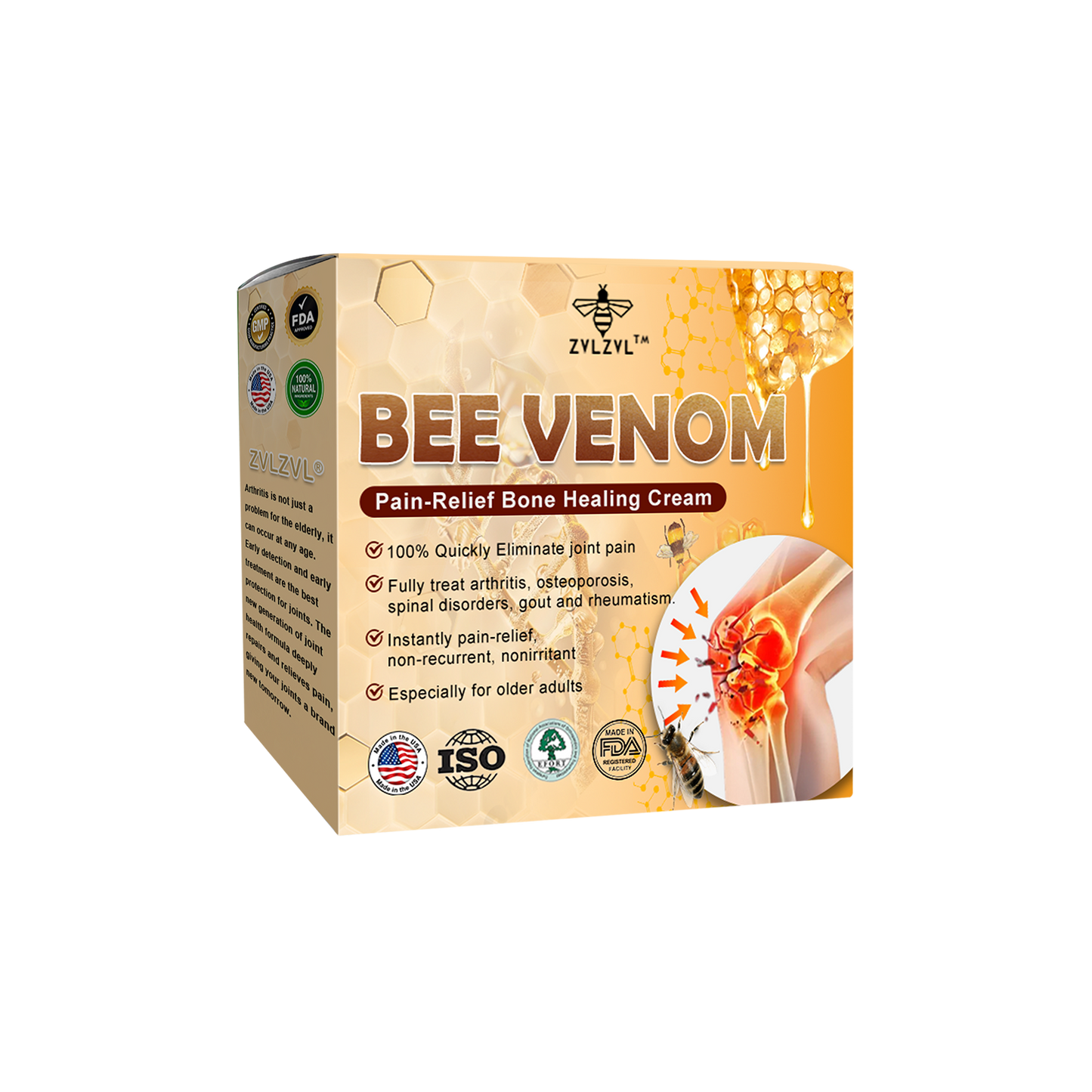 ZVLZVL™ Bee Venom Instant Pain Relief Arthritis Therapy Cream
