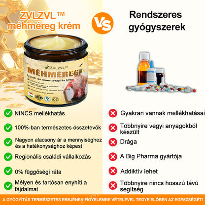 ZVLZVL™ 🐝Méhméreg Azonnali Ultra Erős Fájdalomcsillapító Krém - (Enyhíti a fájdalmat ízületi gyulladás, izomfájdalom, hátfájás, térdek, hát, vállak, csípők, csuklók, kezek esetén)