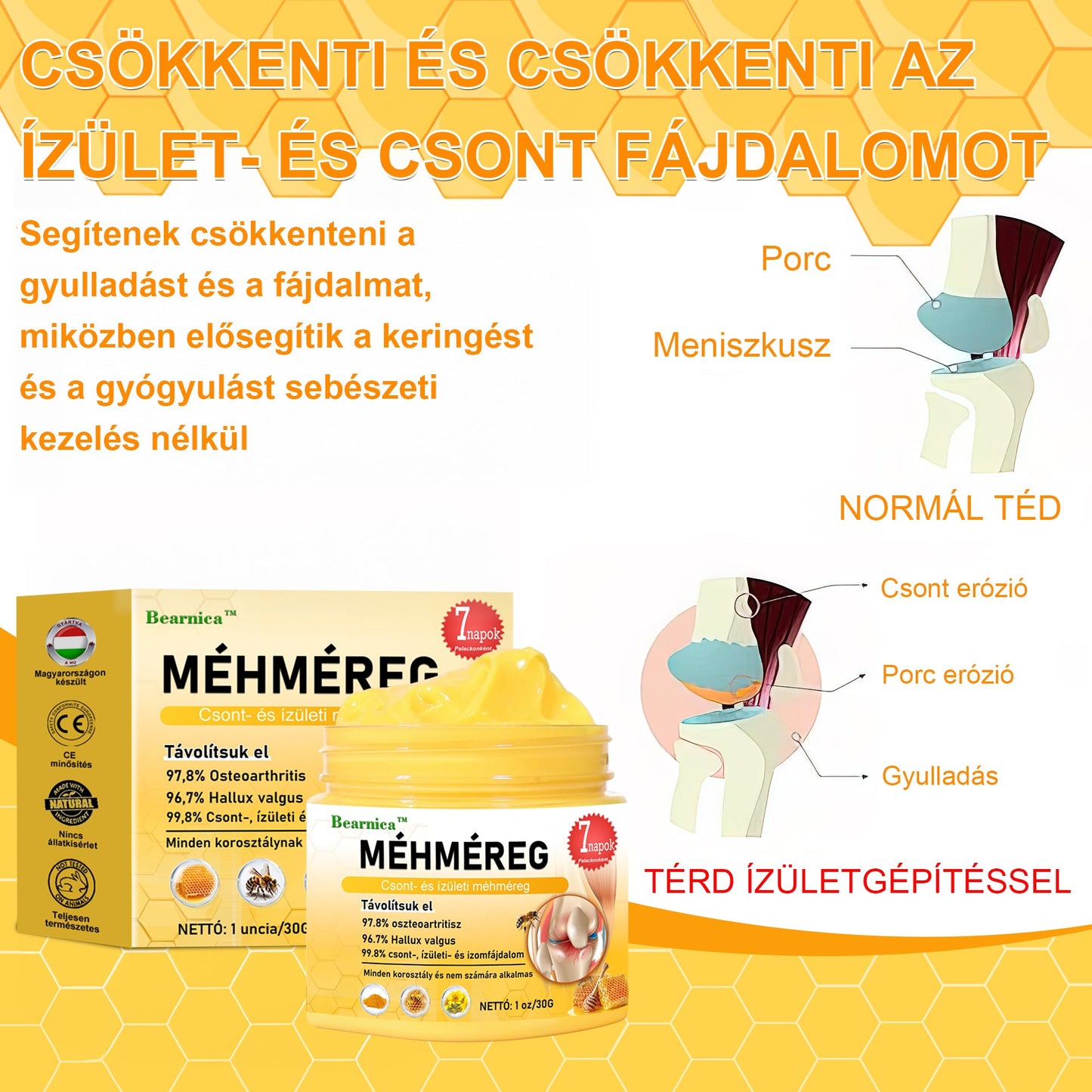 🍯🌿🍯 BEARNICA™ Bee Venom Advanced ízület- és csontkezelő krém🔥 (Utolsó napi akció, 80% kedvezmény