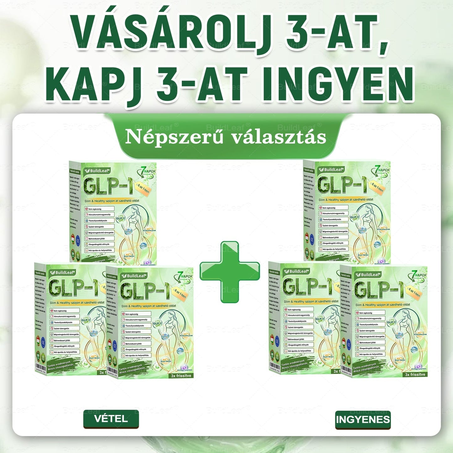 Karácsonyi limitált |BuildLeaf® GLP-1 8-az-1 Slim & Health szájüregi oldat – Egyszerű napi használat, látványos eredmény 7 nap alatt, 100 milliárd aktív probiotikummal ✅ testsúlykezelés, szív-, cukorbetegség-, bél- és női egészség, feszes bőr, energia.