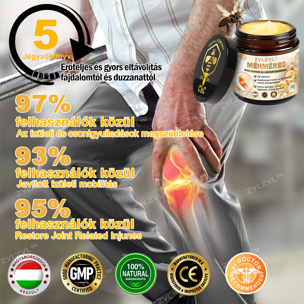 ZVLZVL™ 🐝Méhméreg Azonnali Ultra Erős Fájdalomcsillapító Krém - (Enyhíti a fájdalmat ízületi gyulladás, izomfájdalom, hátfájás, térdek, hát, vállak, csípők, csuklók, kezek esetén)