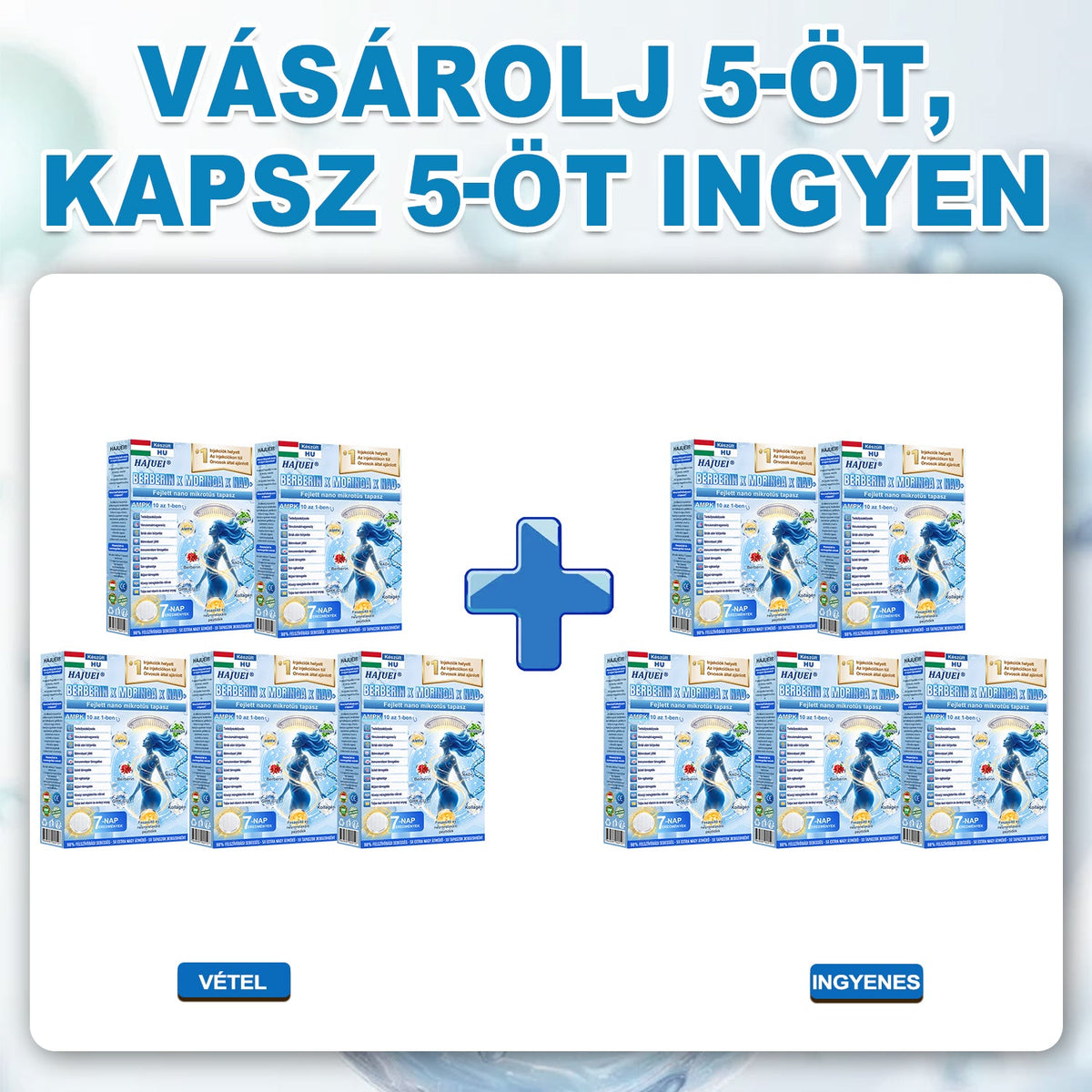 🌿Moringa · Berberine × NAD+ 10-in-1 Advanced Nano HAJUEI® Glumasetide 8az 1-ben Karcsú és EgészségesNano Mikrotűs Tapasz (Napi 1alkalom – látható változásakár 7 nap alatt) ✅ Elhízásra,bőrfeszesítésre,cukorbetegségre, alvásiapnoéra, ízületekre stb