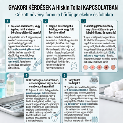 🔥Hivatalos Márkabolt | 🚢🚢 Hiskin® 7 napos Szemölcseltávolító Roll-on Ápoló Folyadék (Fájdalommentes rollerball technológia, hegek nélkül)