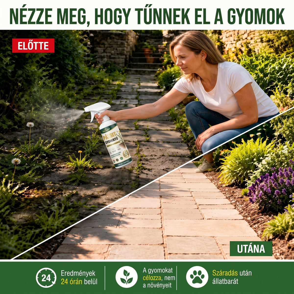 ⚡ [Könnyű és stresszmentes gyomirtás a kertben] Háztartási használatra szánt gyomirtó szer