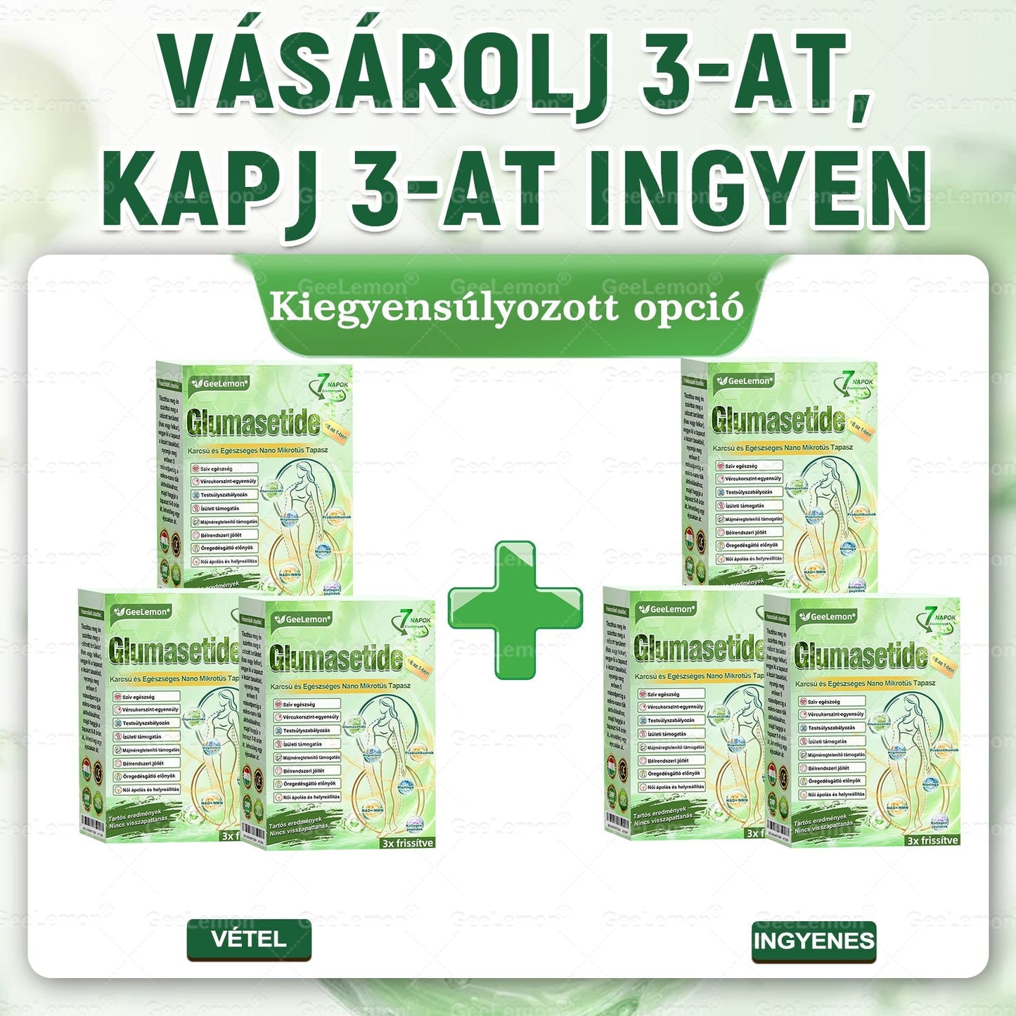 🌿Ajánlott a Semmelweis Kórház által · 👩‍⚕️BENU hivatalos üzlet| 🎁 𝐆𝐞𝑒𝐿𝑒𝐦𝐨𝐧® Glumasetide 8 az 1-ben Karcsú és Egészséges Nano Mikrotűs Tapasz