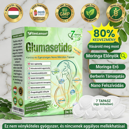 ▶Moringa · Berberine × NAD+ 10-in-1 Advanced Nano 𝐆𝐞𝑒𝐿𝑒𝐦𝐨𝐧® Glumasetide 8 az 1-ben Karcsú és Egészséges Nano Mikrotűs Tapasz