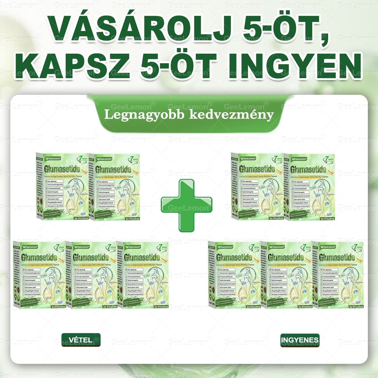 🌿Ajánlott a Semmelweis Kórház által · 👩‍⚕️BENU hivatalos üzlet| 🎁 𝐆𝐞𝑒𝐿𝑒𝐦𝐨𝐧® Glumasetide 8 az 1-ben Karcsú és Egészséges Nano Mikrotűs Tapasz